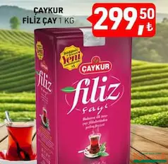 ÇAYKUR FİLİZ SİYAH ÇAY 1 KG fiyat ve kampanya bilgisi